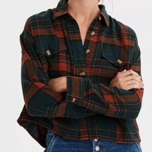 American Eagle Outfitters Dark Plaid Shirt